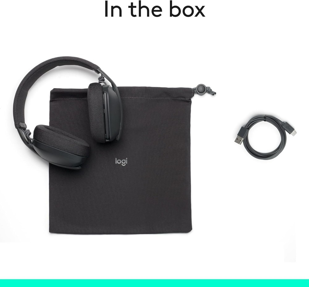 Logitech Zone Vibe 100 Wireless Bluetooth Headphones Graphite