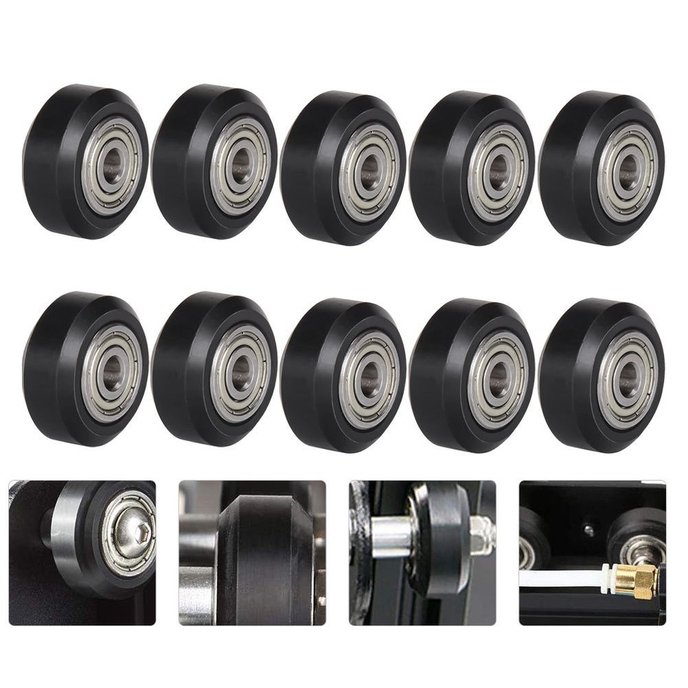 10 Pcs Bearing Guide Pulley Roller Rollers Printer Part with Wheels