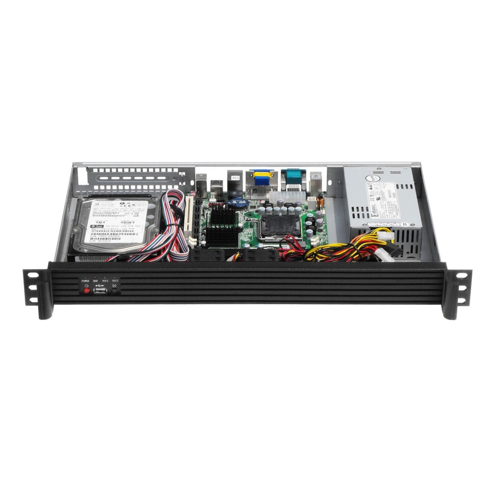 Ultra Short Depth 1U 19in Rack Mini ITX PC Computer Case Empty server chassis