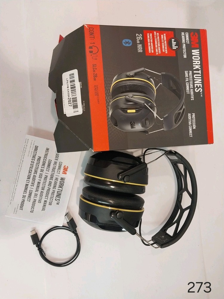 3M WorkTunes Electronic Hearing Protectors: Connect with Bluetooth Technology (B