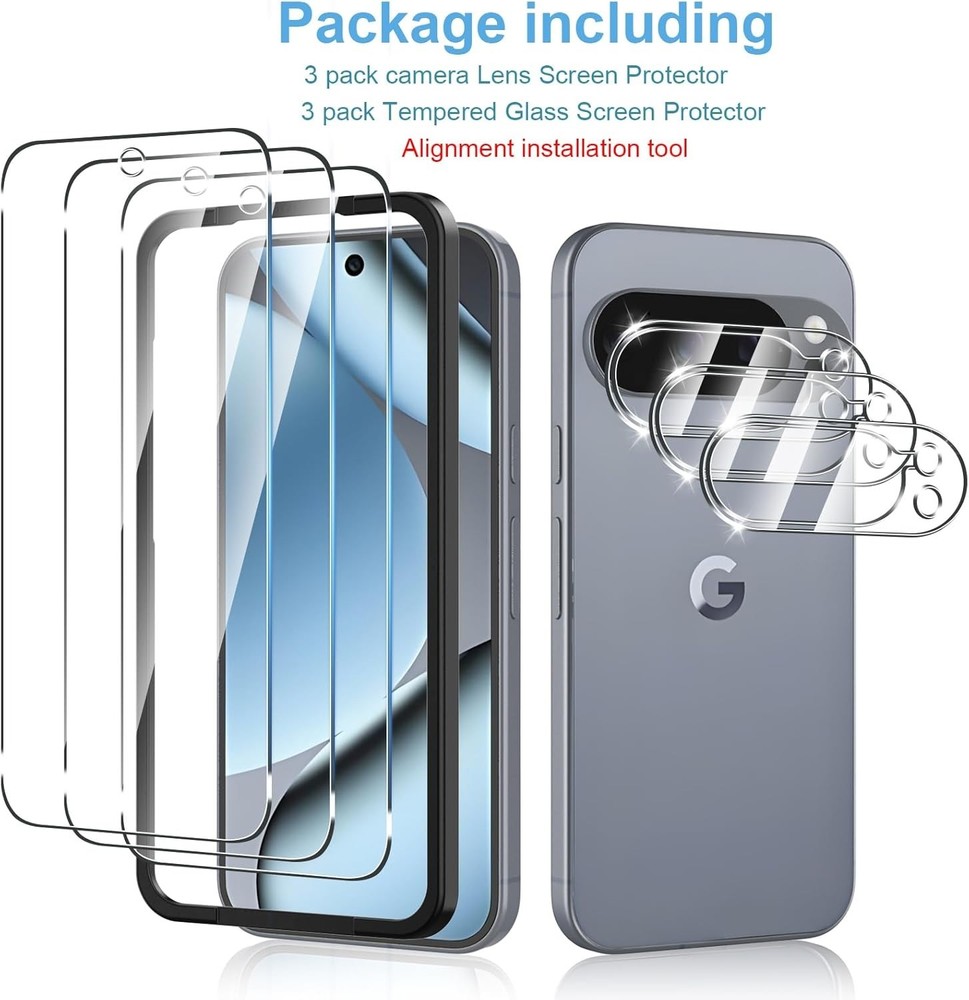 3 Pack for For Google Pixel 10 Pro Screen Protector Camera Lens Protector