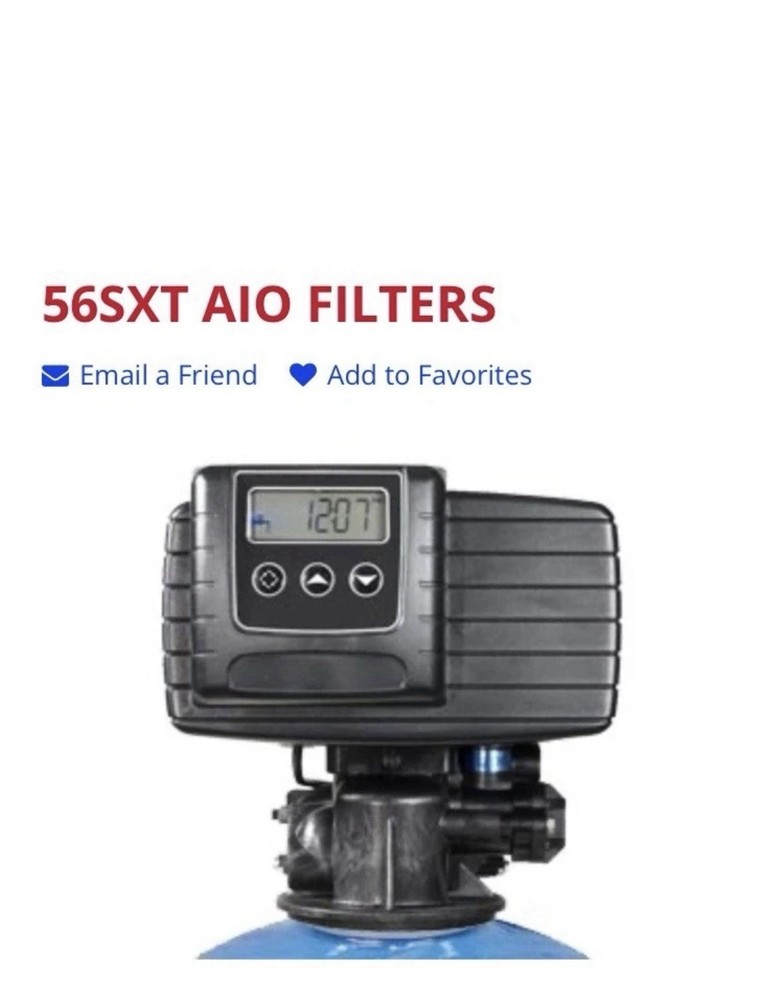 Fleck 5600 SXT AIO Filter 1.0 CU Katalox 10” By 44” Tank & Bypass & Brine Tank