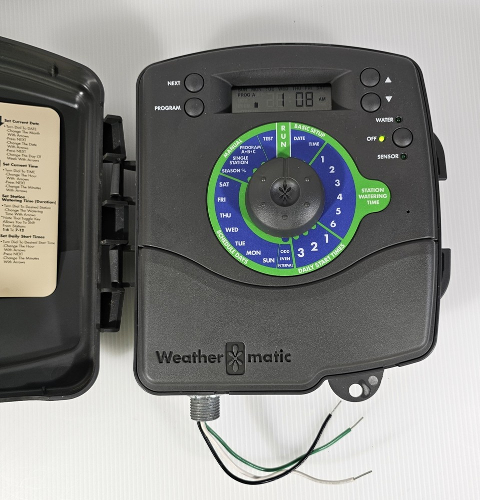 Weathermatic WM6-0 Outdoor 6 Zone Automatic Irrigation Controller Programable