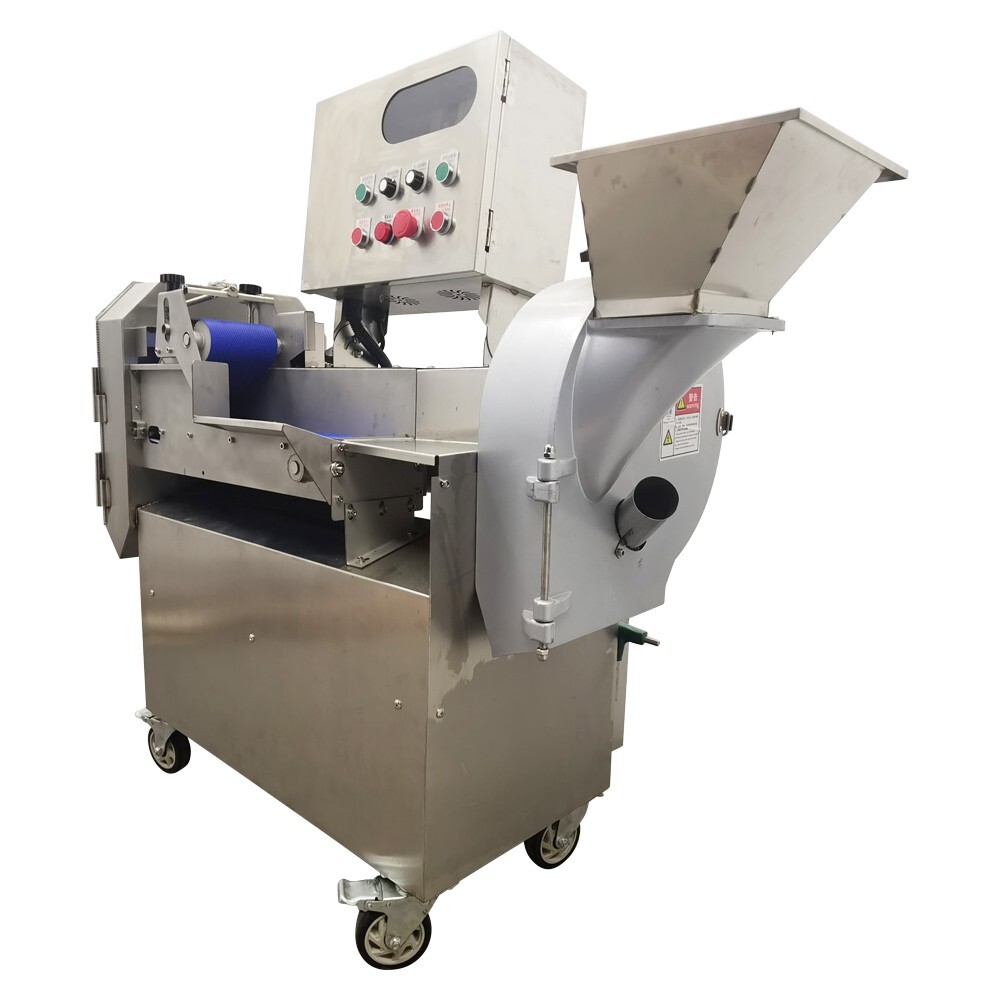 Commercial Double Head Multi-function Variable Frequency Vegetable Cutter 110V