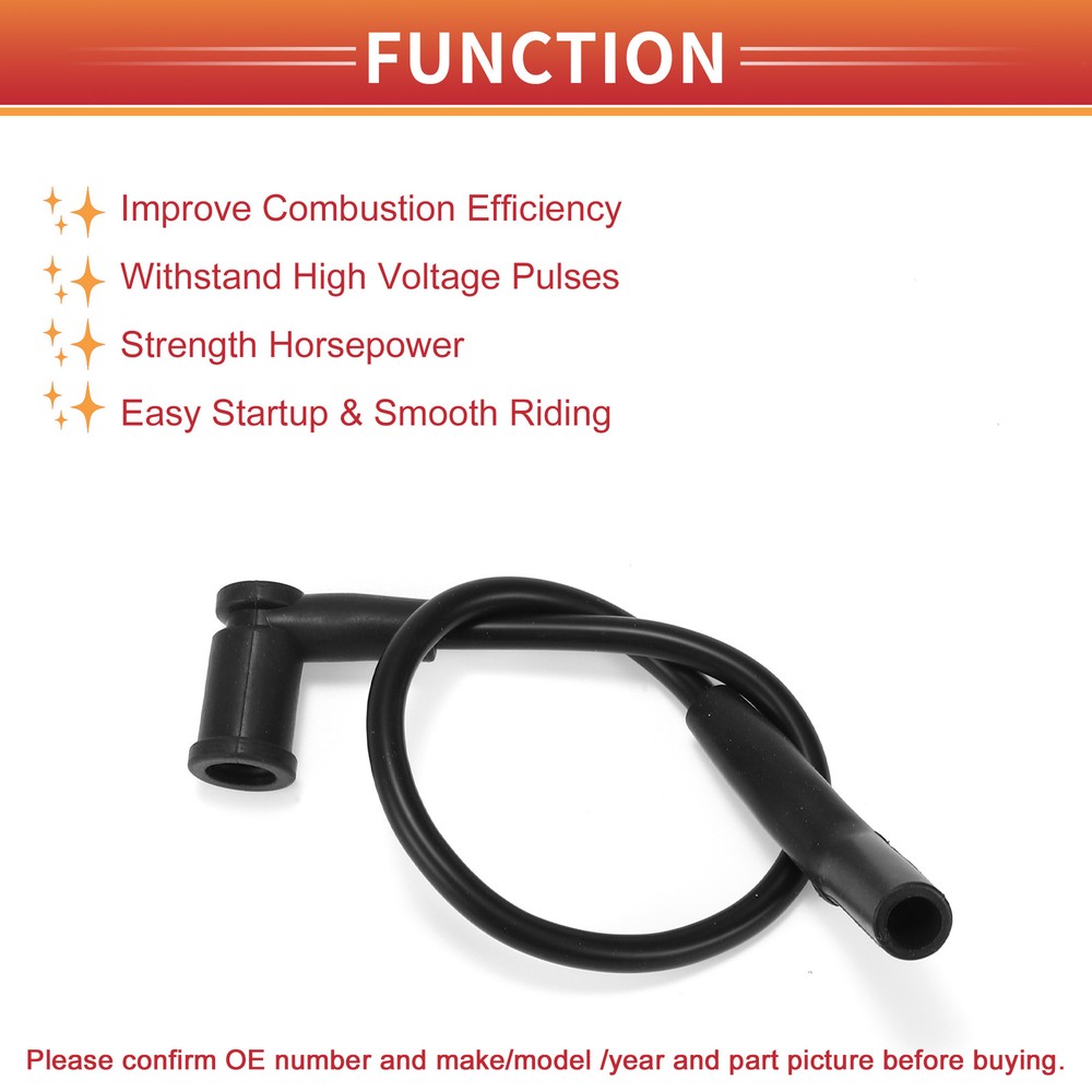 Pack (1) Spark Plug Wire Ignition Coil Cable for Ford E-150