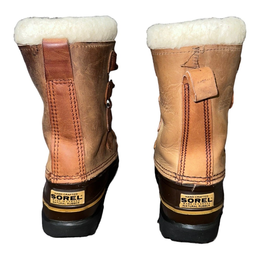 SOREL WOMENS WINTER BOOTS LEATHER/RUBBER MULTICOLOR SIZE 6
