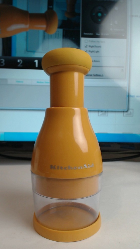 KitchenAid Yellow Hand Food Chopper Rubber Handle