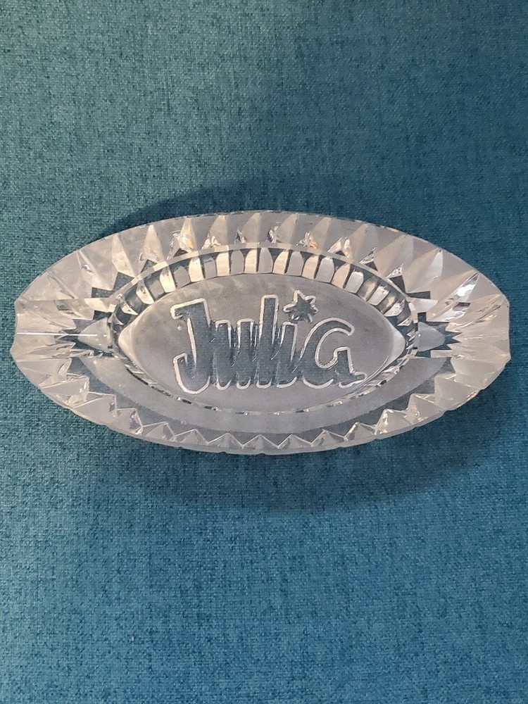 Julia Crystal Ashtray, 2 Slots