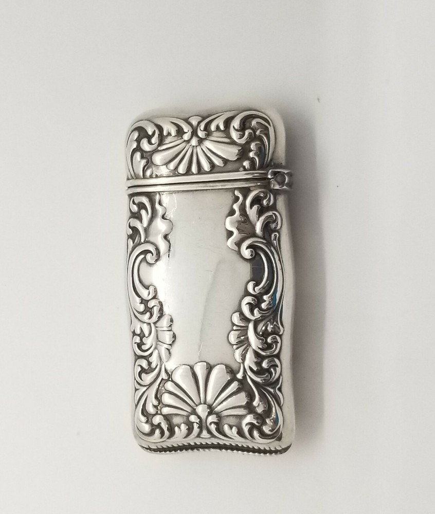 Antique Frank Whiting EUC Sterling Silver Match Safe Vesta Case