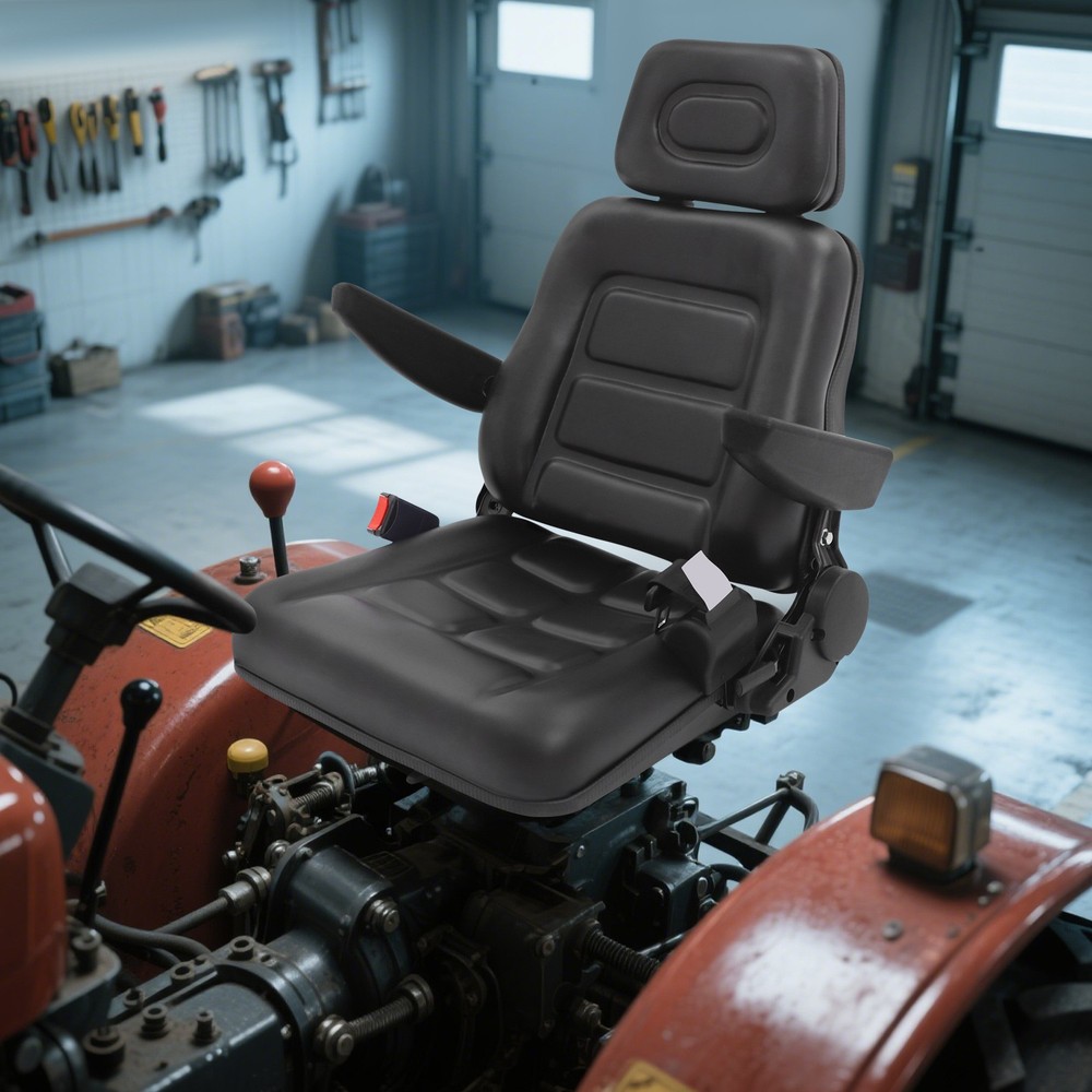 Ergonomic Tractor Seat With Adjustable Headrest Armrest & Lumbar Support