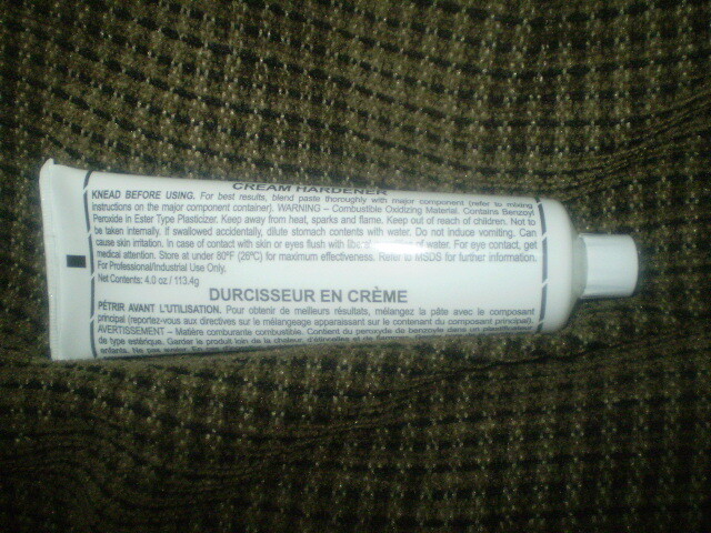 Bondo cream hardener