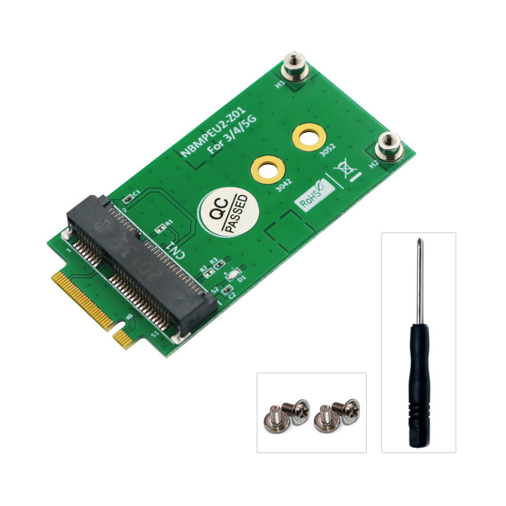 M.2 Key B to Mini PCI-E Adapter for 3G/4G/5G Module
