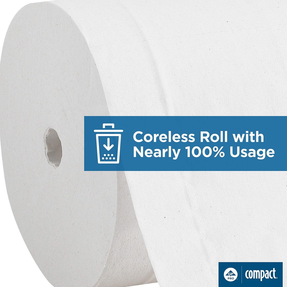Compact 2-Roll Side-by-Side Coreless 1 Count (Pack of 1), Brushed Stainless
