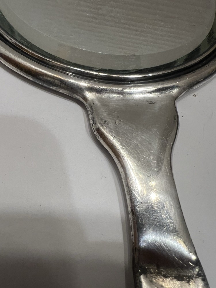 Antique Silver Plated 3 Piece Vanity Set Mirror, Brush & Comb