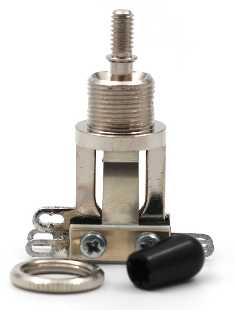 Switchcraft 3-Way Short Toggle Switch w/ Genuine Switchcraft Black Tip