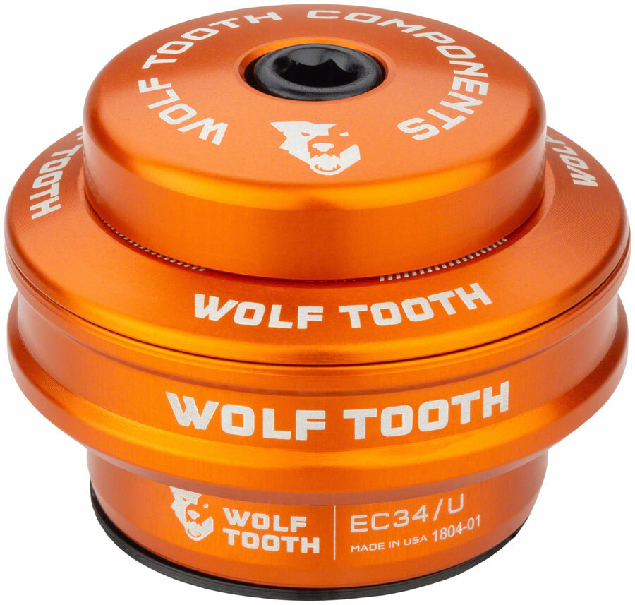 Wolf Tooth Components EC34/28.6 Upper Headset 16mm Stack Orange