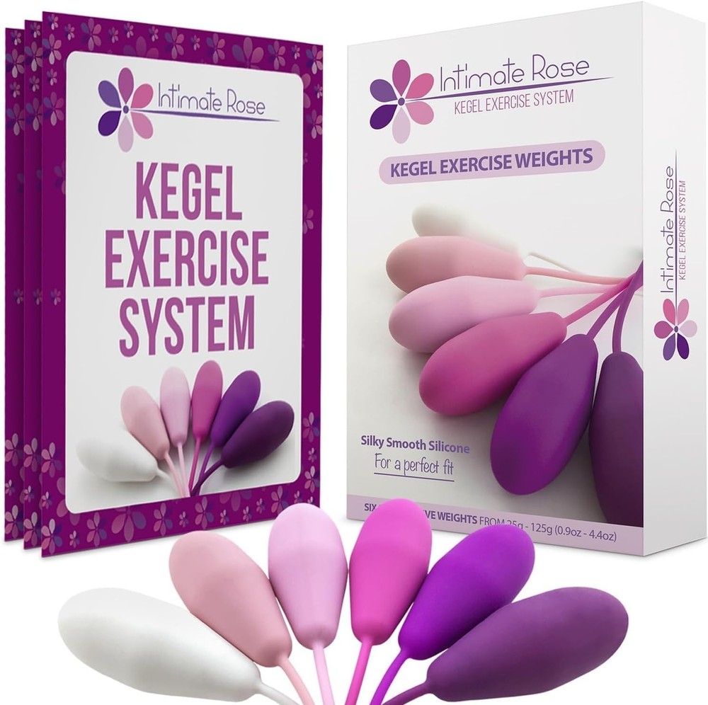 Beginner to Advanced Kegel Exercise System - 6 Silicone Weights with Biofeedback