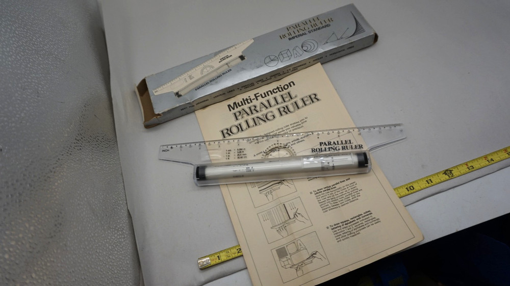 Parallel Rolling Ruler Imperial standard with Instructions free ship USA
