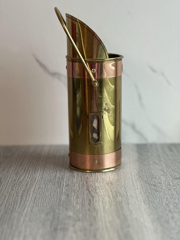 Vintage Copper & Brass March Stick Holder