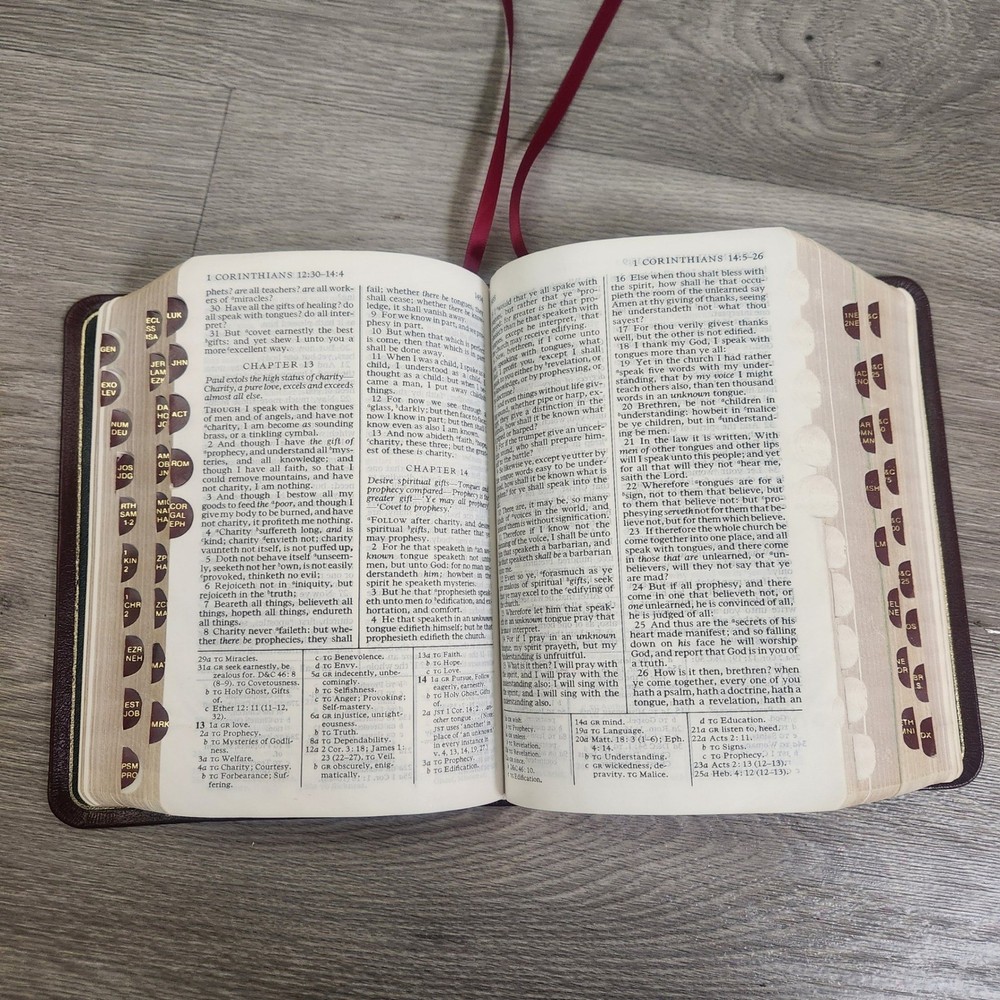 VTG Holy Bible King James Version LDS Explanatory Notes Cross References Leather