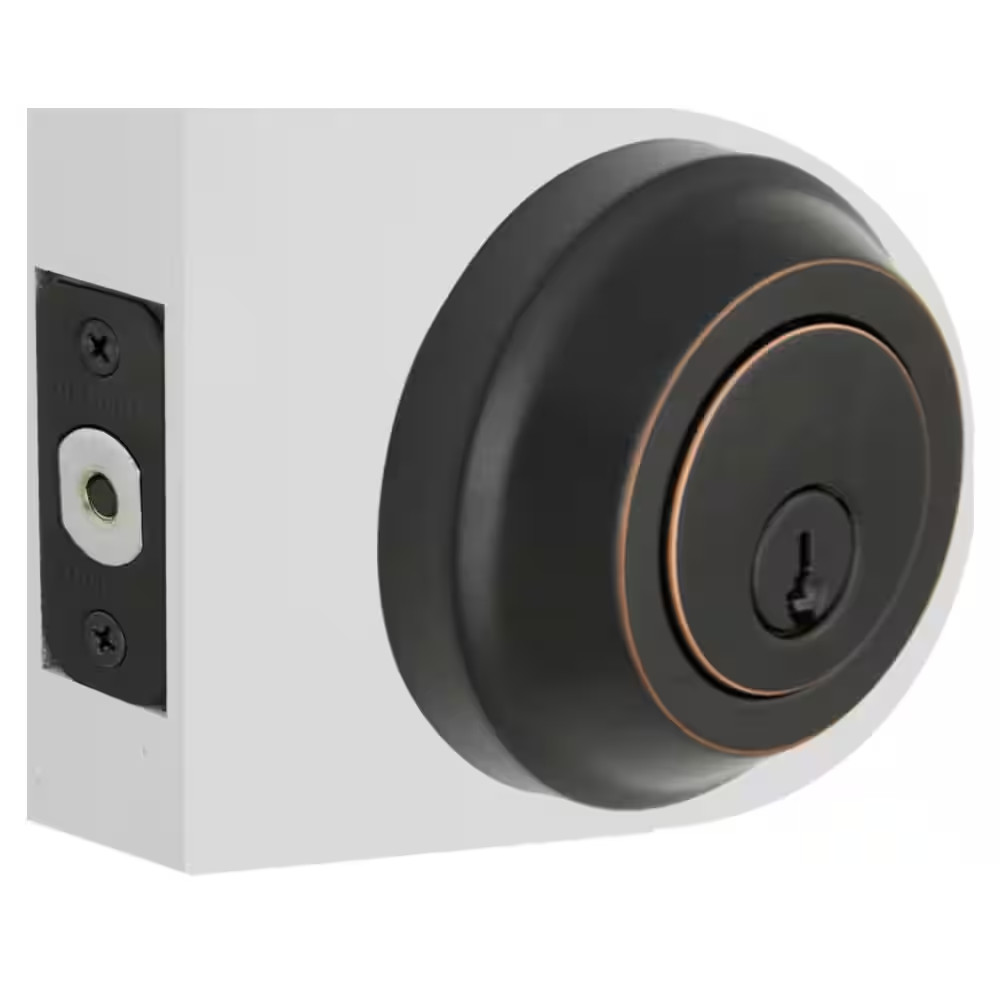 Aged Bronze Low Profile Single Cylinder Deadbolt