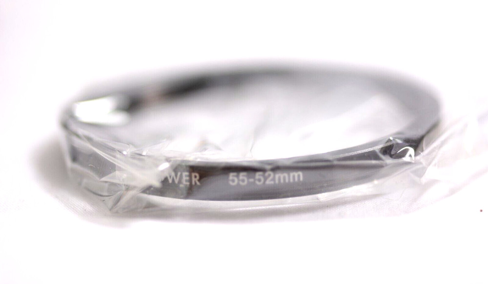BOWER 55-52MM STEP-DOWN CAMERA LENS FILTER RING ADAPTER (NEW)