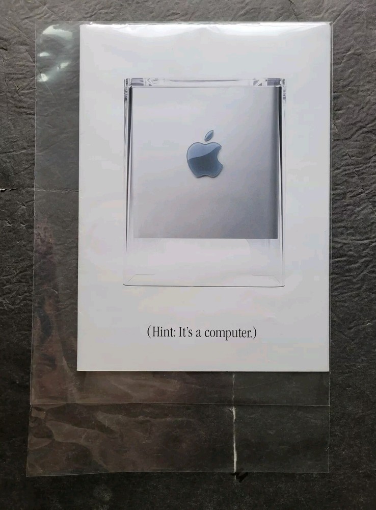 Apple Power Mac G4 Cube Computer Promo Poster Ad Magazine Insert 2000