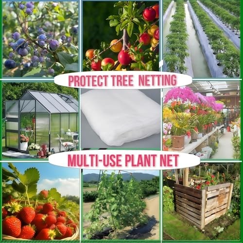 Fruit Tree Netting (Pack)- Easy Install Plant Protection Cover, 4x5 FT 4