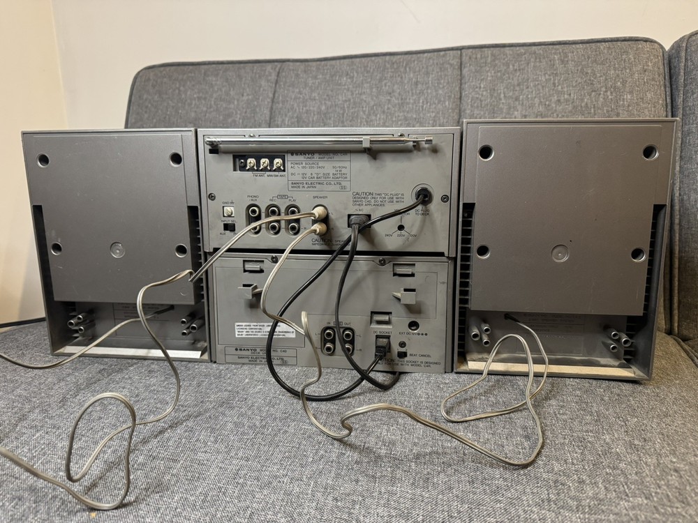 Rare Sanyo C4 Boombox Ghettoblaster Modular Stereo System Retro