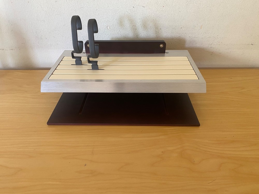 Display Base - With 2 Watch Stands - Metal, Wood And Plastic