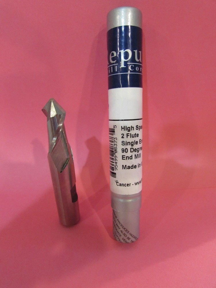 1" DRILL POINT END MILL--REPUBLIC DRILL--U.S.A.