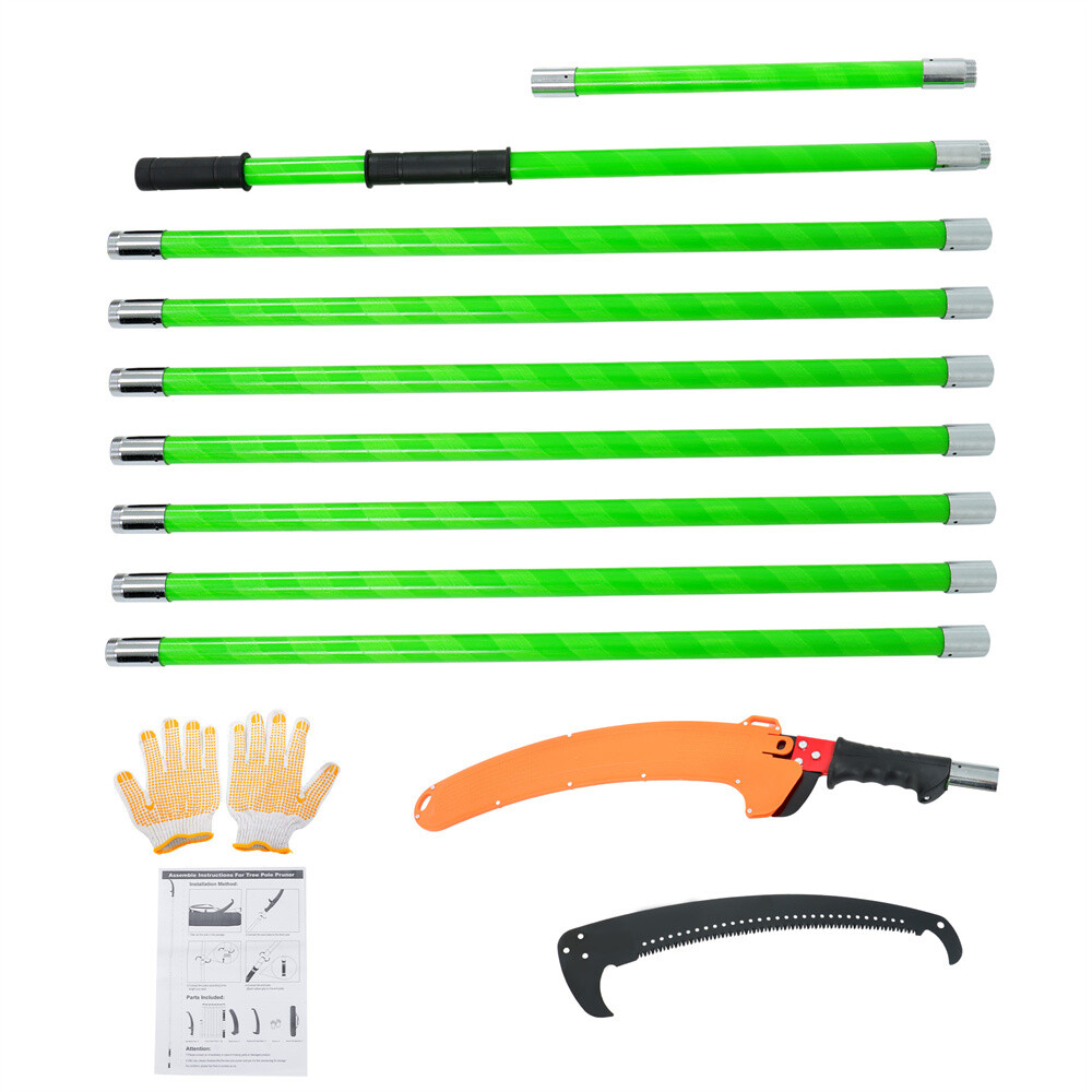 30 Feet Tree Pole Pruner Manual Branches Trimmer Tree For Pruning Palms & Shrubs