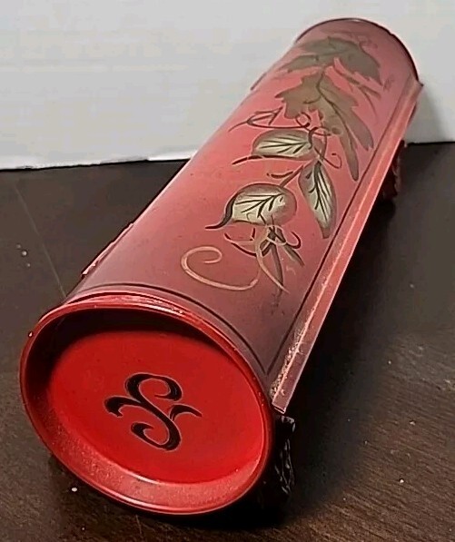 Long Match Holder Leaf Leaves Fall Floral Pattern Vintage