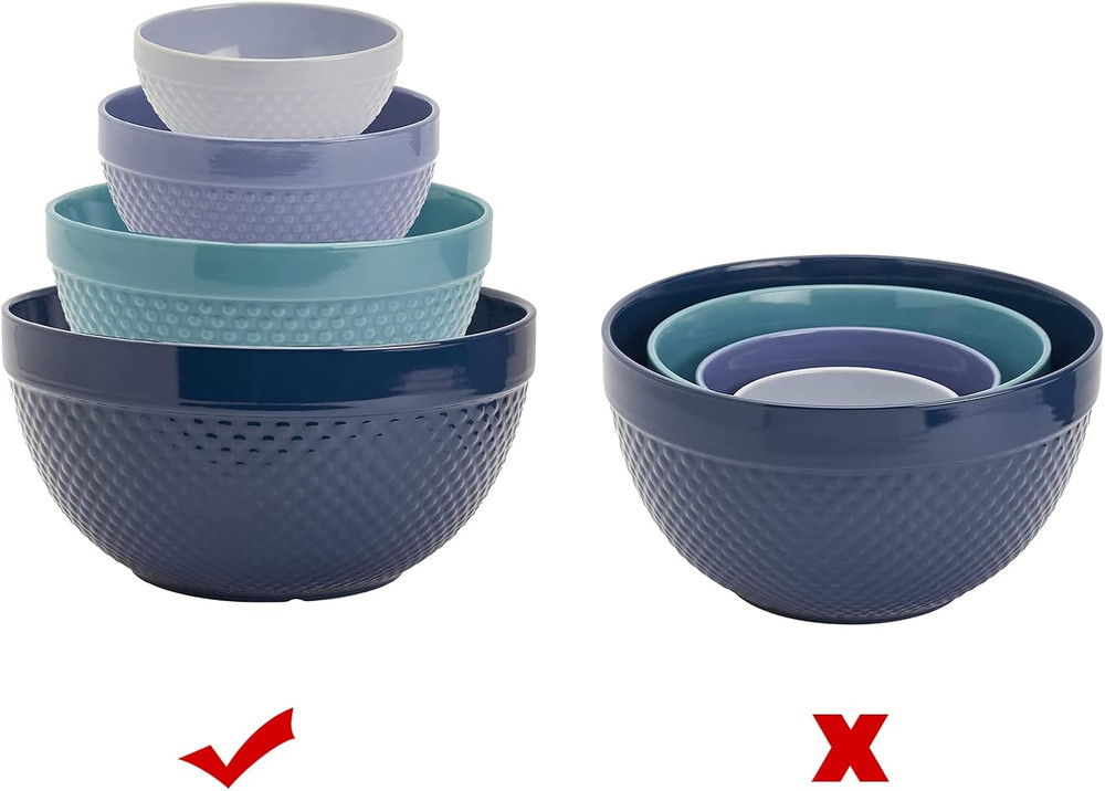 4Pcs Display Stands for Pyrex Mixed Cinderella Bowls, Stacker Stacking Rings for