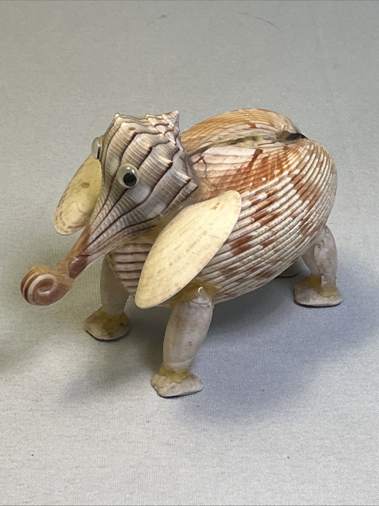 Artist Beth Basista Seashell Elephant Sculpture