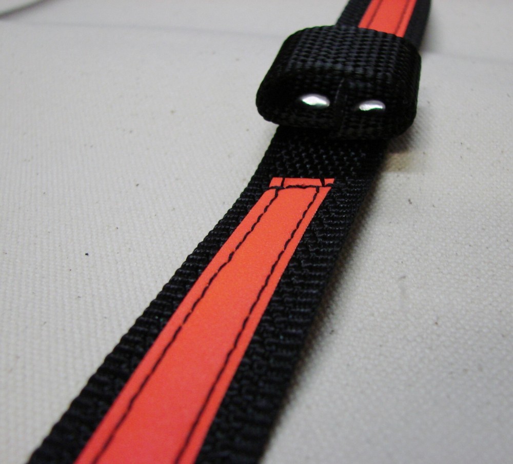 Nylon Universal Radio Strap Combo Set Black w/3M Orange Reflective Regular Size