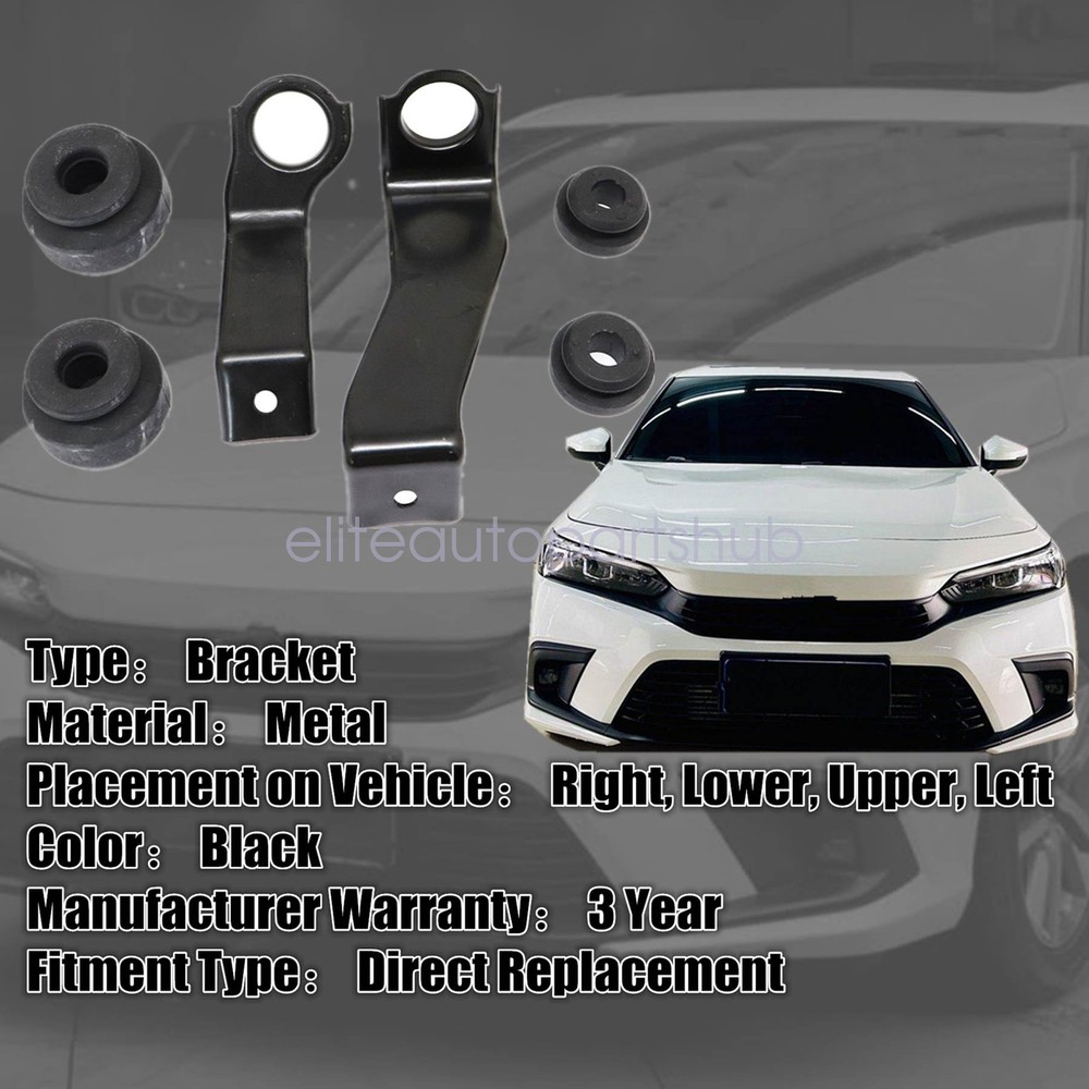 1 Set For Honda Civic 2016-2021 Stay Inter-Cooler Bracket & Bushing Upper Lower
