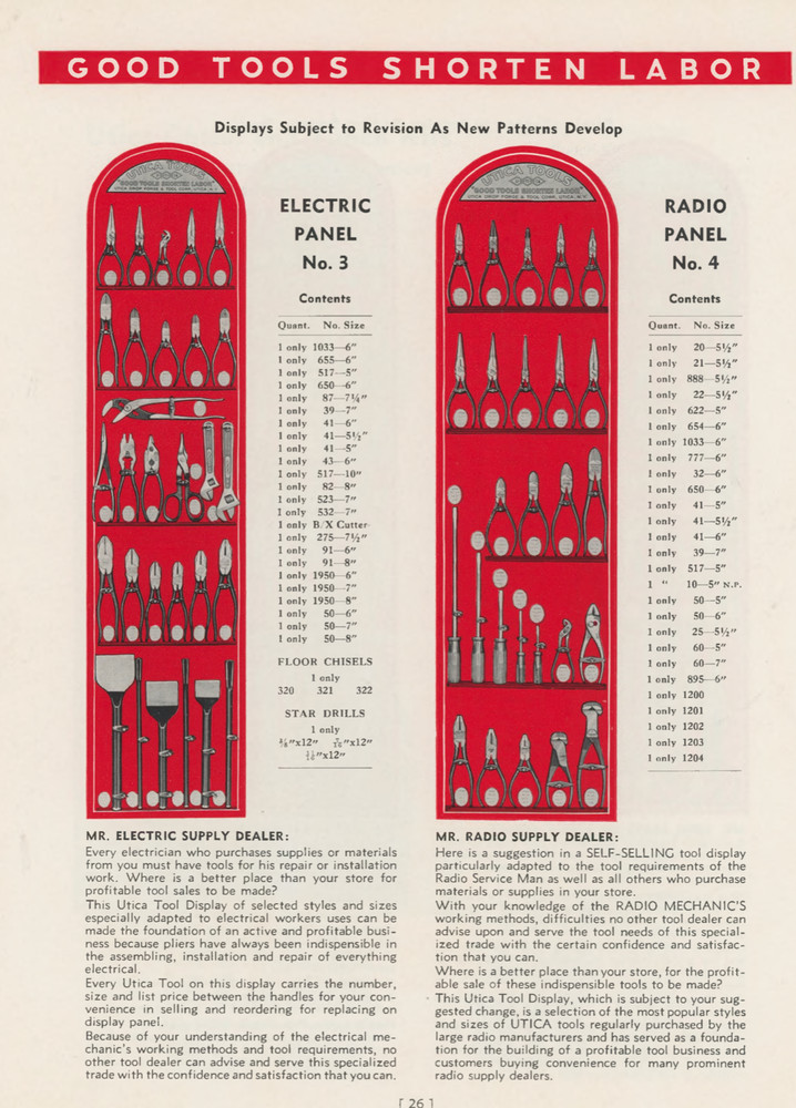 Utica Tools ~ Vintage Catalogs **Digital Scans** PDF ~ 1909-1977 Hand Tools
