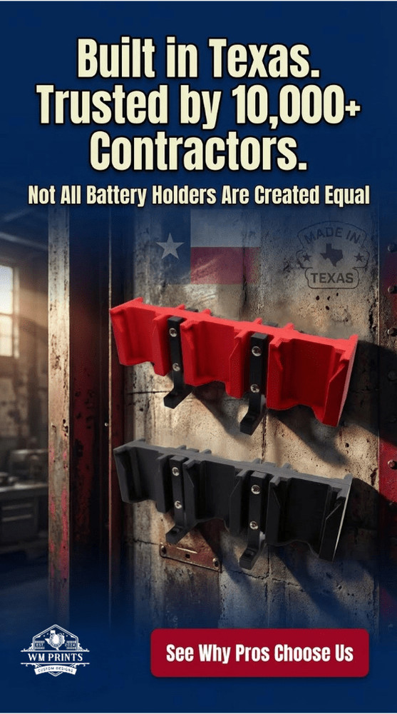 Milwaukee M18 battery holder