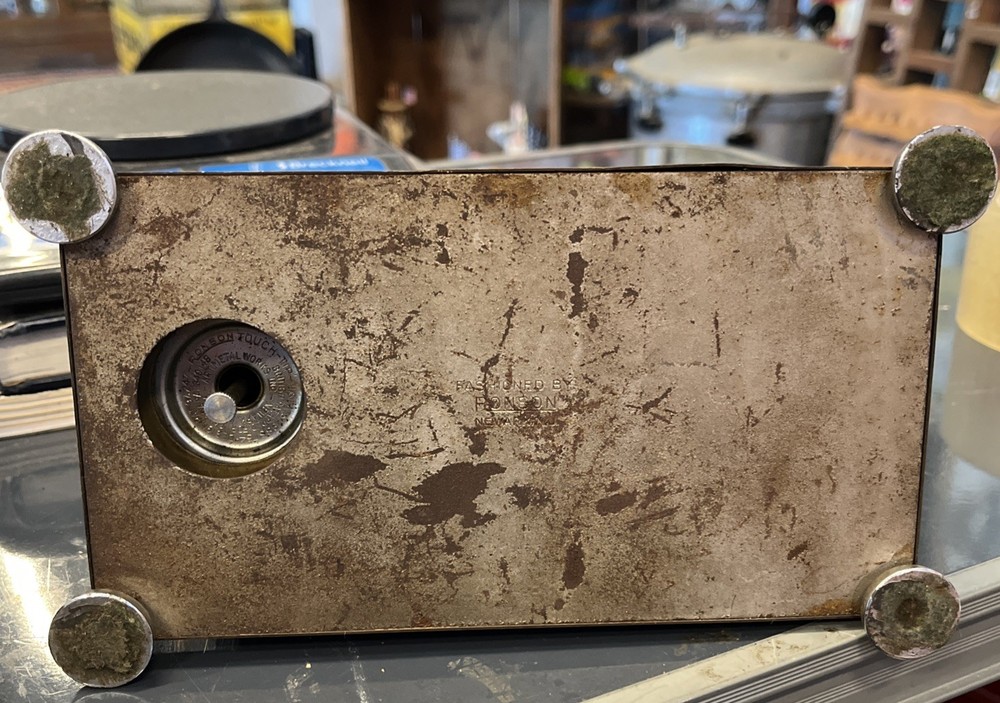 Ronson Chrome Black Enamel Touch Tip Lighter & Cigarette Dispenser ( T 9 )