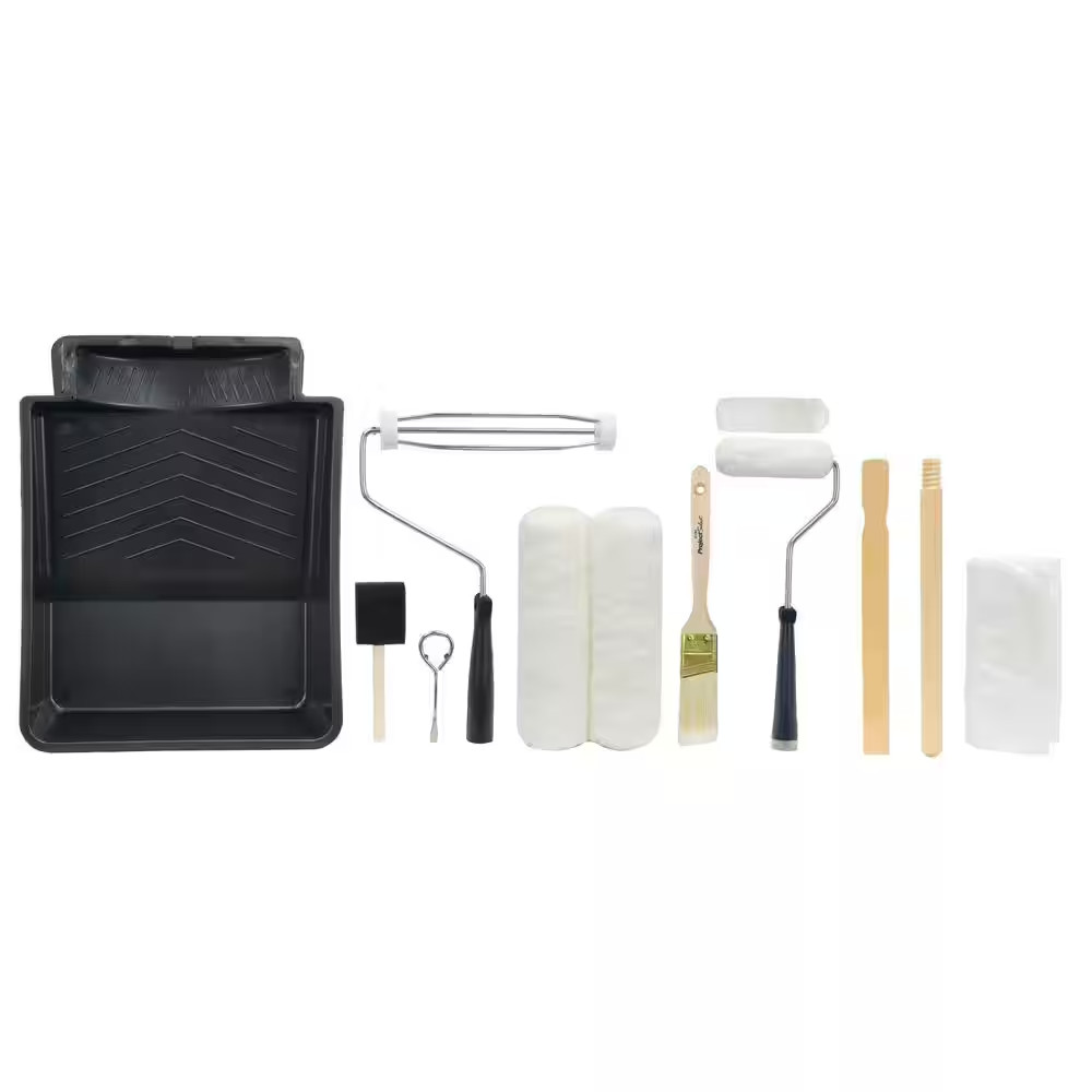 One Coat 13-Piece Microfiber Plastic Handled Paint Tray Set