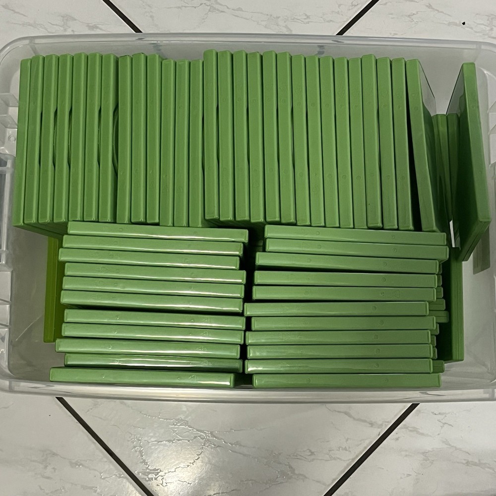 120 STANDARD Solid Green Color Replacement Single DVD Xbox 360 Cases Lot Bulk
