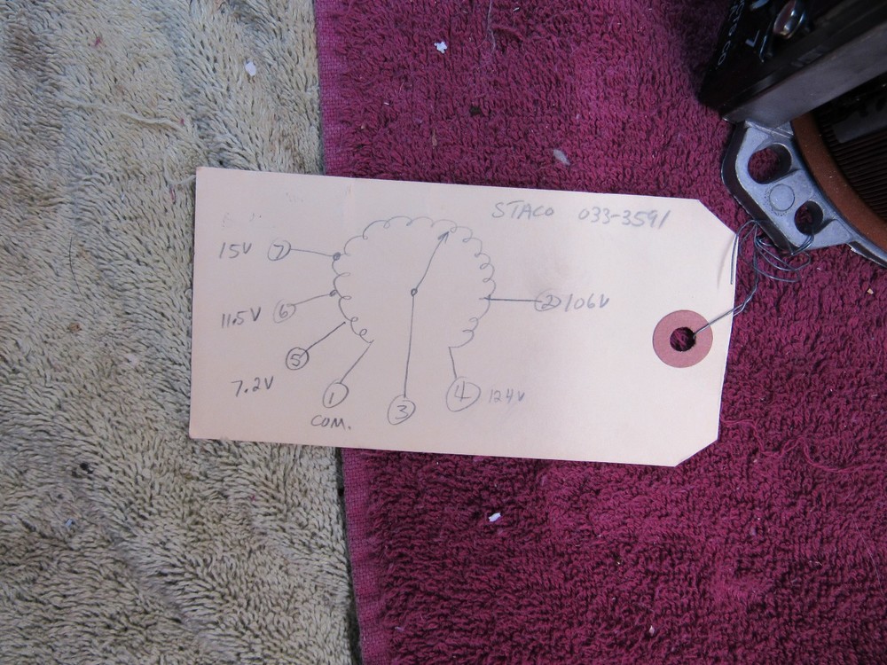 Vintage STACO 033-3591 Variac Variable Auto Transformer