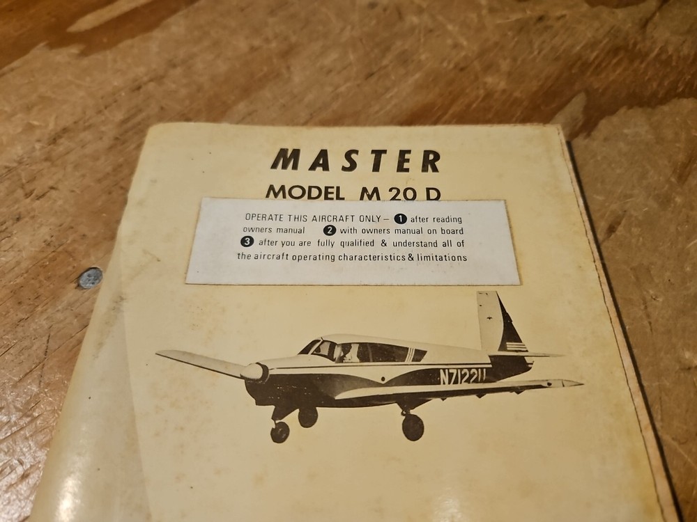 1965 Mooney Master Model M20D Owners Manual