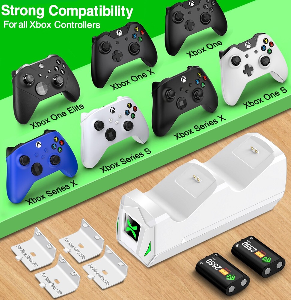 Rechargeable Battery Pack +Charging Dock Station For Xbox Series X/S Controller