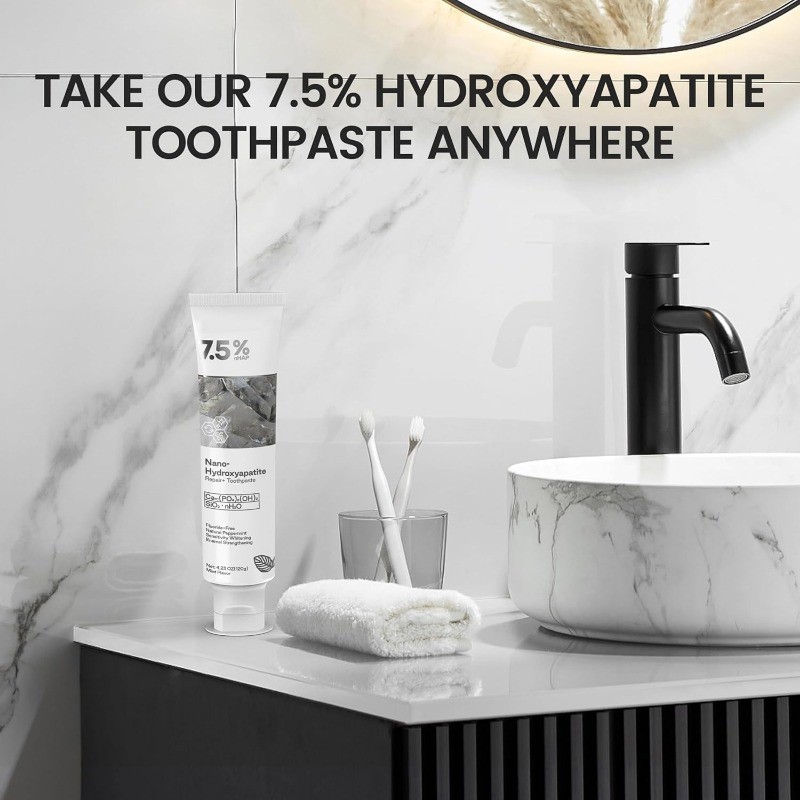 7.5% Hap Nano-Hydroxyapatite Toothpaste Remove Deep Clean 2 PACK