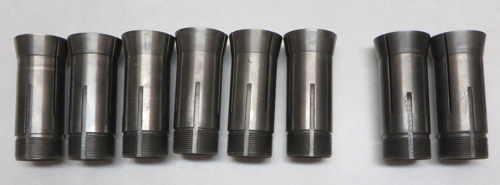 HARDINGE 5C COLLETS HEX AND SQUARE 8 PIECES " ALL USED"