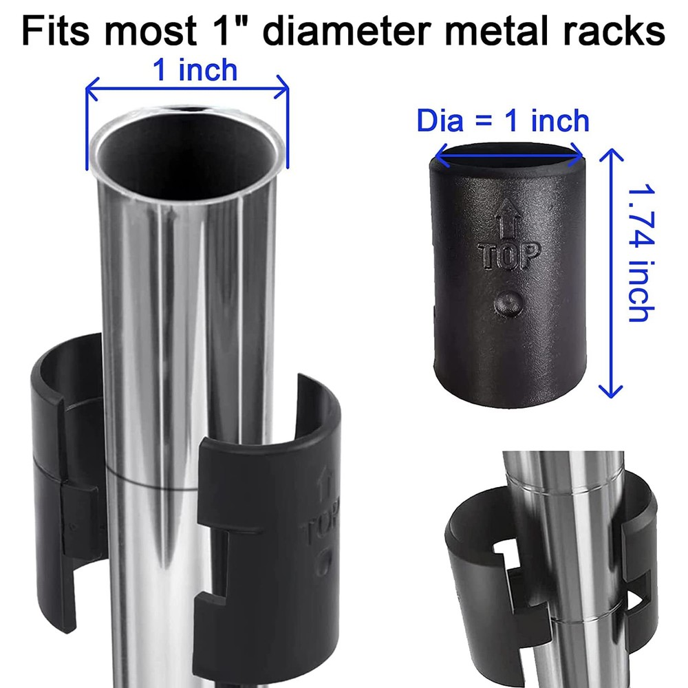 Wire Shelf Clips 8‑Pack for 1‑Post Shelving Replacements