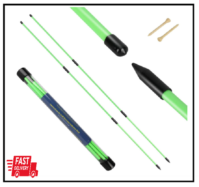 Golf Alignment Sticks Training Aid – Collapsible Fiberglass 2-Pack