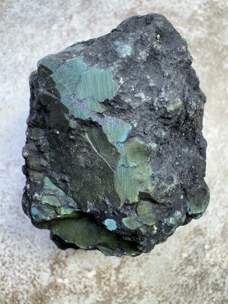 Hubei turquoise stabilized great multi color polychrome solid spiderweb nugget